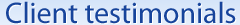 Client Testimonials